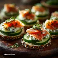 Easy Keto Cucumber Bites Smoked Salmon Everything Bagel Appetizers