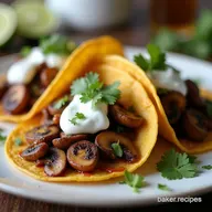 Hearty Smoky Chipotle Mushroom Tacos with Lime Crema