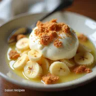 Tangy Sour Cream Banana Pudding with Gingersnap Crumble