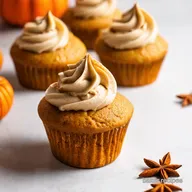Spiced Pumpkin Cupcakes with Cream Best Fall Treat