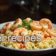 Easy 30 Minute Dinner Ideas: Spicy Garlic Shrimp with Lemon Couscous