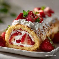 Strawberry Shortcake Roulade Recipe for 10 Servings