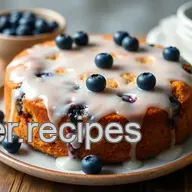 Easy & Juicy Bake Lemon Blueberry Cake with Glaze: A Family Favorite