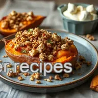 Easy Bake Sweet Potato Delight with Crunchy Topping: A Family Favorite