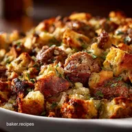 Thanksgiving Stuffing The Ultimate Sage Sausage Recipe for a Crispy Top