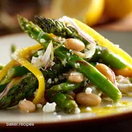 Asparagus and White Bean Salad Easy Spring Recipe with LemonFeta Dressing