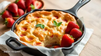 Bake Strawberry Dumpling Skillet Cake