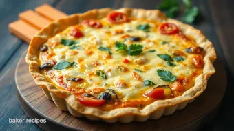 Bake Tortilla Quiche with Veggies & Cheese