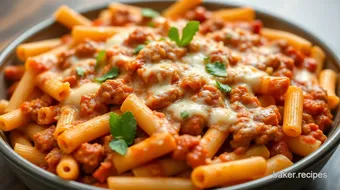 Bake Ziti with Cheesy Marinara Delight