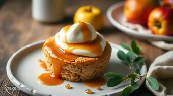 Baking Apple Dessert with Salted Caramel