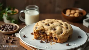 Baking Chocolate Chip Cookie Cake Delight