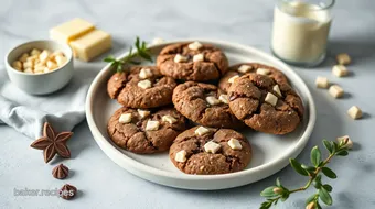 Baking Chocolate Cookies with White Chocolate