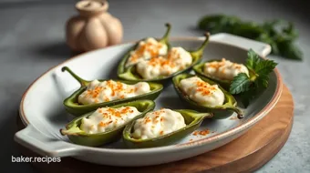 Baking Jalapeños with Creamy Cheese Filling