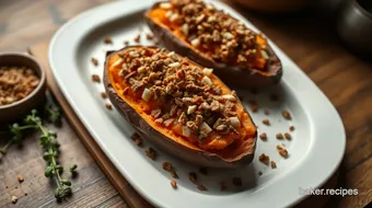 Baking Sweet Potatoes with Crispy Toppings