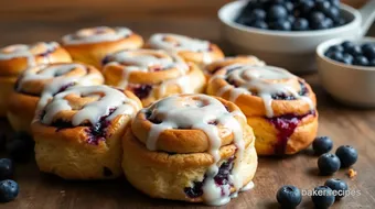 Bake Blueberry Sweet Rolls with Zesty Glaze