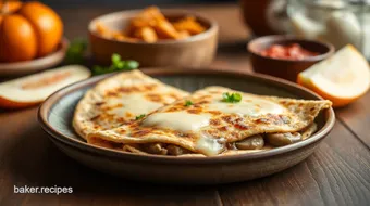 Fried Mushroom Quesadillas with Cheese