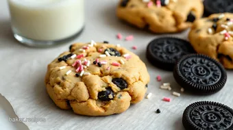 Bake Chewy Cookies with Oreos & Sprinkles