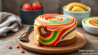 Bake Colorful Cake with Fun Tie-Dye Swirls