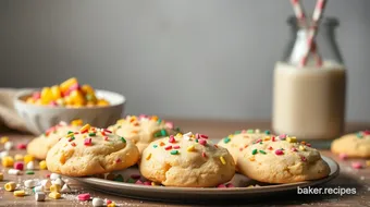 Bake Confetti Cake Batter Cookies Delight