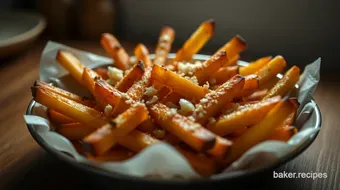 Crispy Oven Fries: How to Make Fries Oven with Garlic Butter & Parmesan recipe card