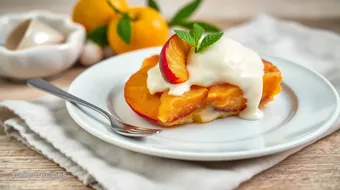 Bake Peaches Delightful Creamy Dessert