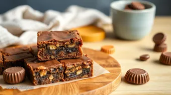 Bake Peanut Butter Brownies with Reese's Cups