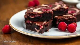 Bake Raspberry Brownies with Creamy Swirls