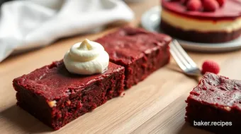 Bake Red Velvet Brownies with Creamy Cheesecake