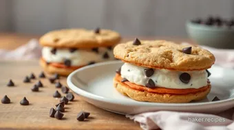 Bake Ice Cream Sandwiches with Chocolate Chips