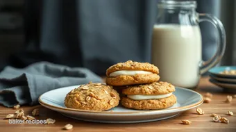 Bake Giant Oatmeal Cookies with Creamy Filling