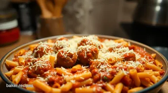 My Sunday Comfort: Easy Dump and Bake Meatball Casserole recipe card