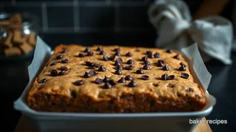 Delicious Gooey Chocolate Chip Bars with Lily's Baking Chips recipe card