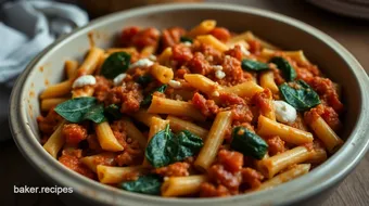 Hearty Baked Ziti with Spinach and Ricotta: Easy, Delicious Comfort! recipe card