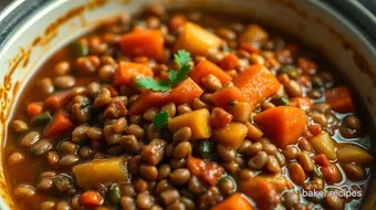 Hearty Lentil Stew: A Wholesome Healthy Crockpot Meals Recipe recipe card