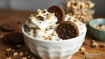 No-Bake Rice Chex Cookies & Cream Treat