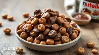 Melted Nutella Salted Peanut Snack Mix