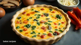 Easy Crustless Quiche Recipe: My Delicious Ham & Cheese Version recipe card