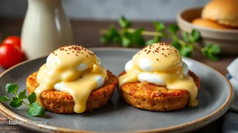 Poached Eggs Benedict with Creamy Sauce