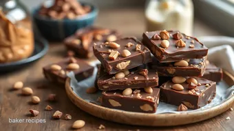 Melted Chocolate Peanut Butter Bark Delight