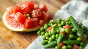 Quick Snap Pea Watermelon Salad Recipe