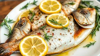 Roasted Bronzini with Fresh Herbs & Lemon