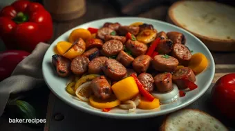 My Family's Favourite Sausage and Peppers Recipe: A Hearty Italian Classic recipe card