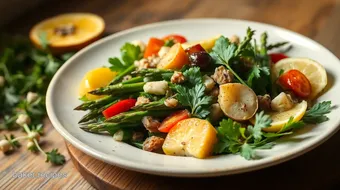 Quick Asparagus Salad with Fresh Vegetables