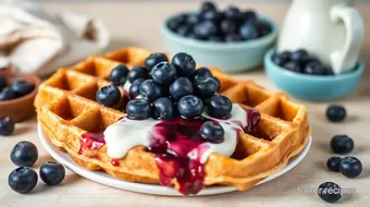 Waffle Blueberry Buttermilk Delight