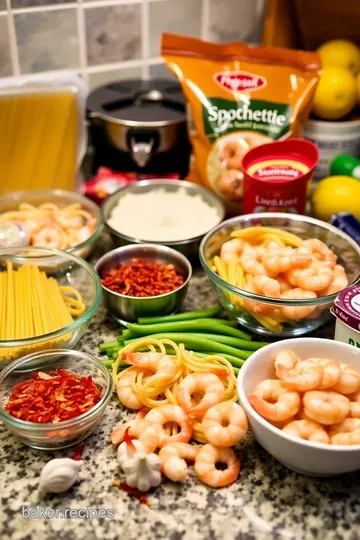 30-Minute Lemon Garlic Shrimp Pasta ingredients