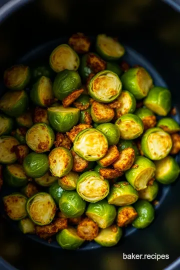 Air-Fried Brussels Sprouts: A Crispy Delight presentation
