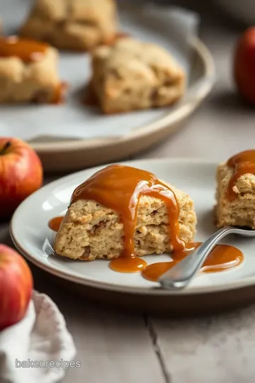 Apple Cinnamon Scones with Caramel steps