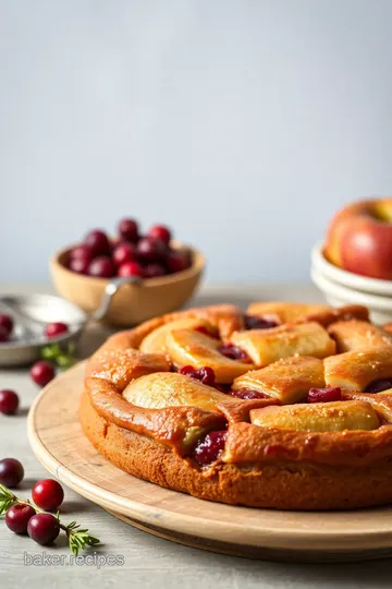 Apple Cranberry Delight Pie presentation