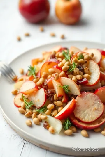 Apple Fennel Salad with Pistachios presentation