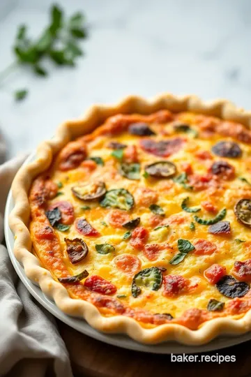 Crustless Veggie Quiche presentation